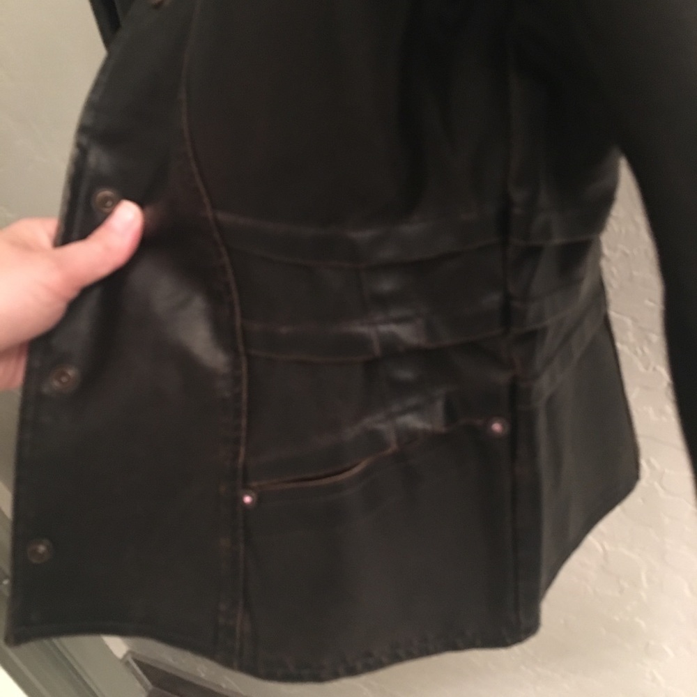 Rustic leather type jacket - Picture 4 of 8
